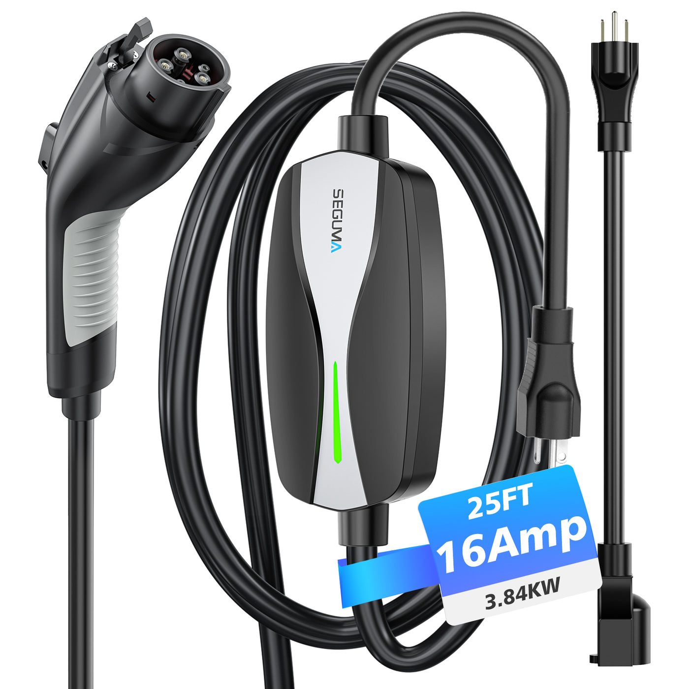 16A Level 1+2 EV Charger for J1772