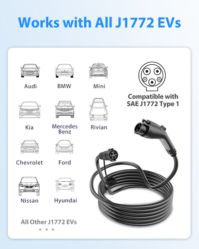 40A J1772 Extension Cord 21/30/40 FT