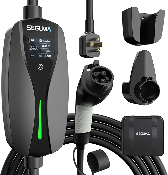 EVSEGUMA Level 2 24A NEMA 14-30 Portable EV Chargers.