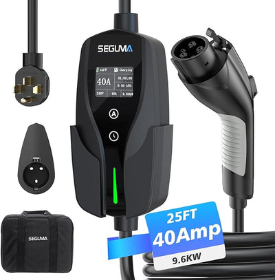 EVSEGUMA Level 2 40A NEMA 14-50 Portable J1772 EV Chargers.